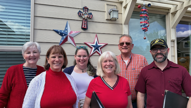 The six singers who are joining the All-American Choir in Normandy and Paris to commemorate D-Day this June: Cathy Hendricks, Laurie Henning, Brian Senner, Hank Zielinski, Dawn Cheney, Kelly Pence. (Submitted photo)