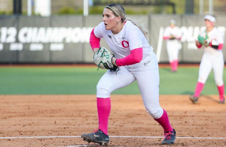 Grein twirls no-hitter in No. 5 Oregon softball’s season-opener